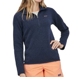 PATAGONIA better sweater 1/4-zip fleece navy women's size small